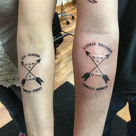 big sister little brother tattoos|unique sibling tattoos.